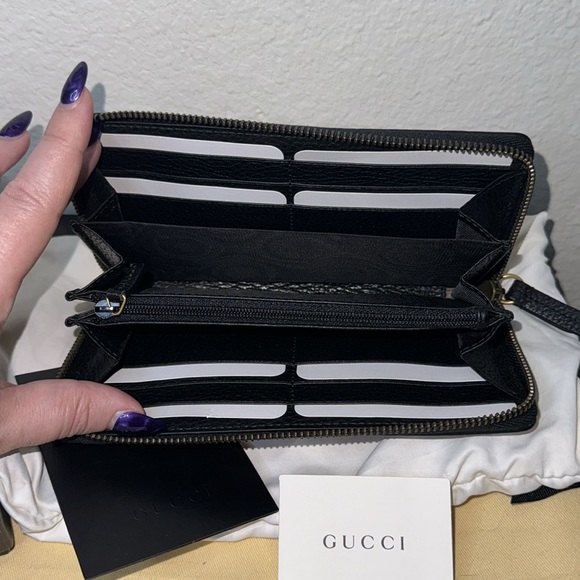 NWOT 🔥RARE🔥 Gucci Blind For Love Long Zippy Wallet 💋 - Picture 5 of 6